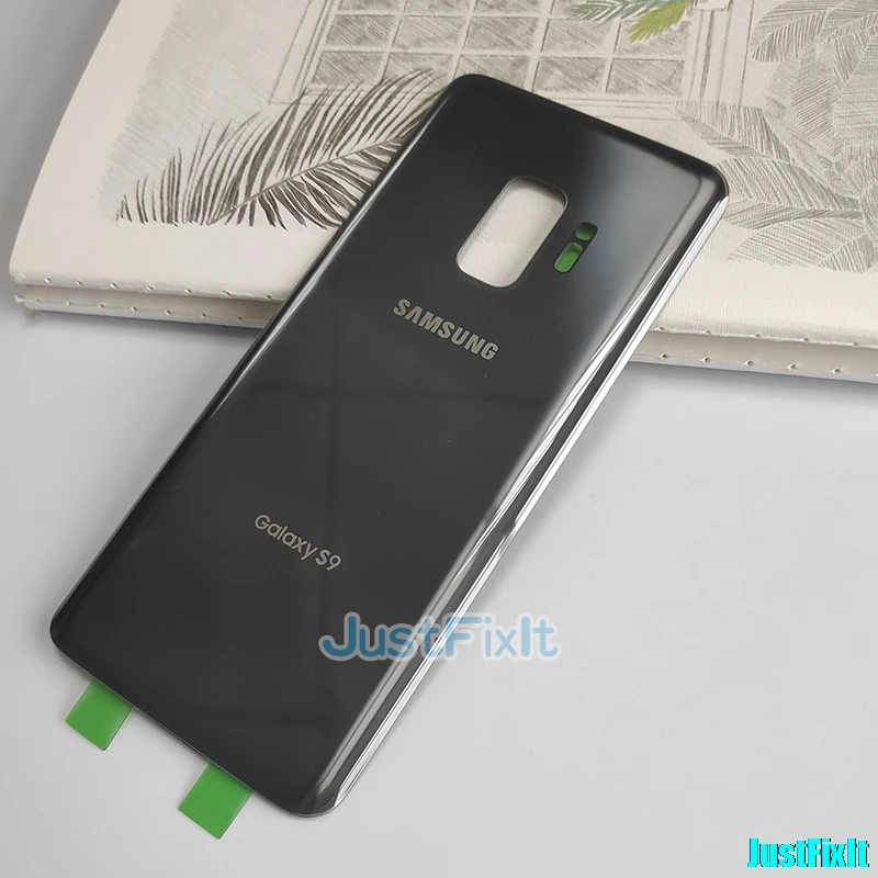 Чехол для SAMSUNG Galaxy S9 S9 plus S9+ G965 G965F G960F G960, задняя крышка для батареи, корпус из заднего стекла, сменная Крышка для батареи - Цвет: silver