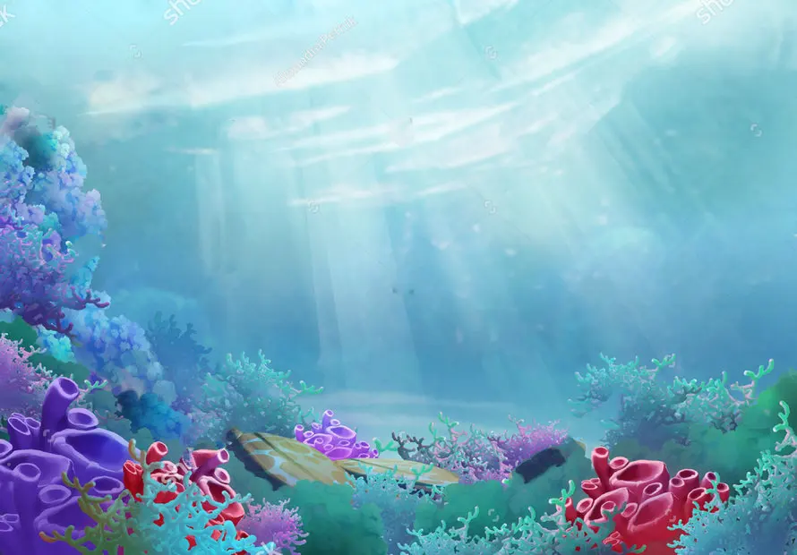 

under the sea Underwater world photography backgrounds Vinyl cloth High quality Computer print wall photo backdrop