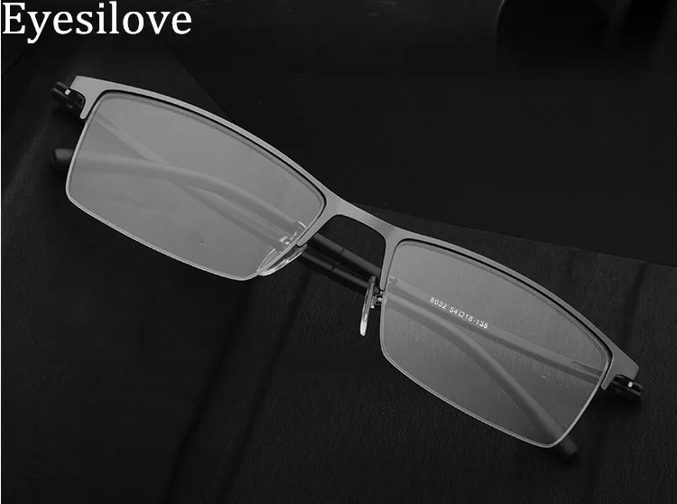 Eyesilove, модные мужские деловые очки для близорукости, близорукие очки, полуободковая оправа, очки по рецепту, степень-1,0-6,0