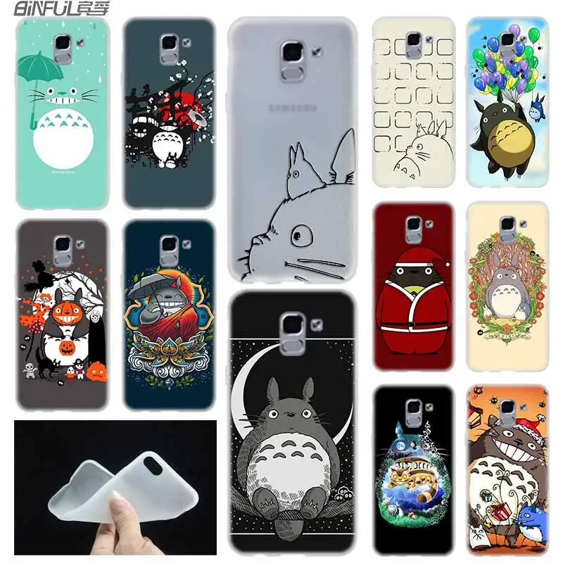 Мягкий чехол для телефона Samsung Galaxy J6 J8 J3 J5 J7 J4 Plus 2018 2016 2017 EU Prime Pro Ace j610 Totoro |