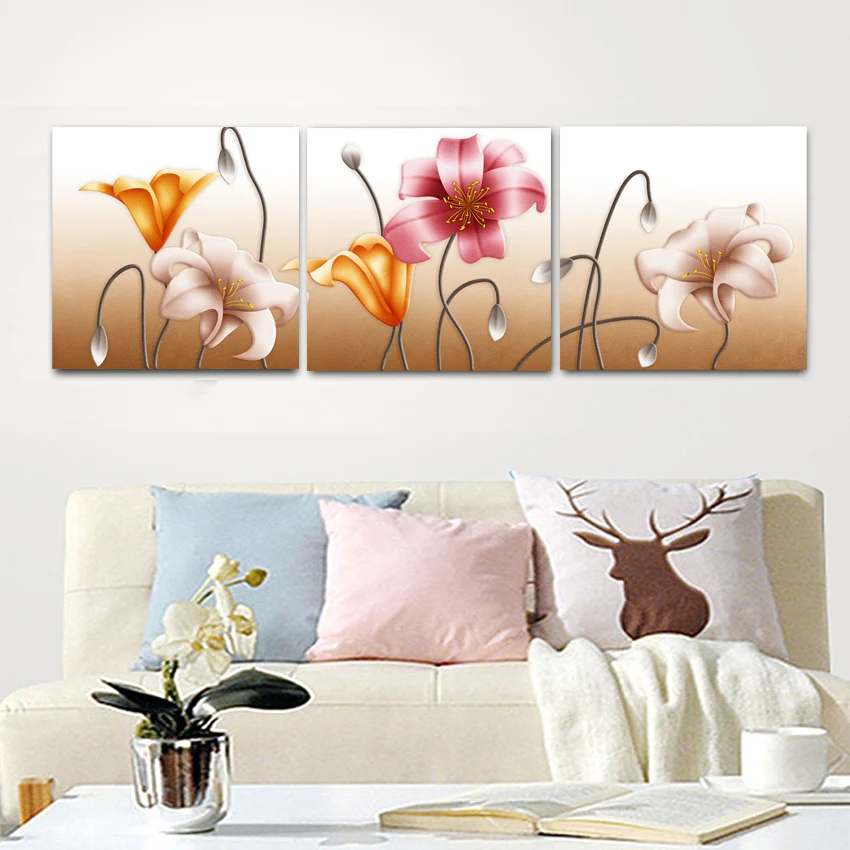

Canvas Painting Abstract Lily Flower Wall Art Paintings Canvas Prints Wall Pictures for Living Room Home Decor Pop Art Cuadros