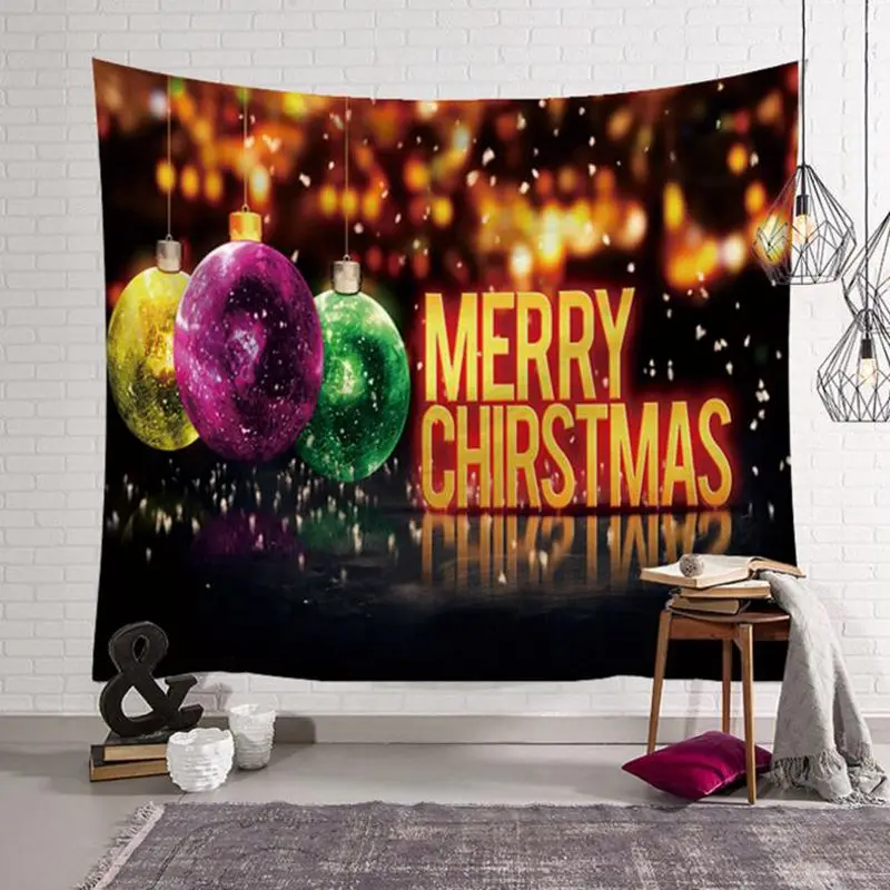 Рождественское украшение гобелен зимний принт гобелен на стену искусство квартиры фермерский дом Декор современный фестиваль ковер полиэфирное одеяло