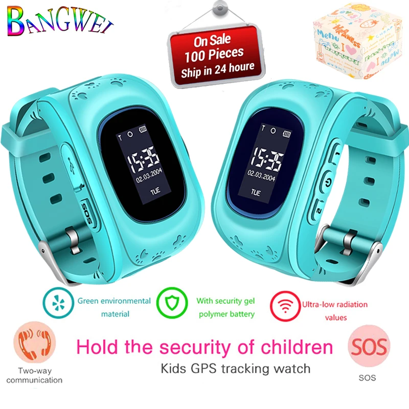 Smart Watch Kid Watch with SIM carda GPS Russian Smartwatch Baby Watch for Children Call Finder Locator Real-time Monitoring+Box