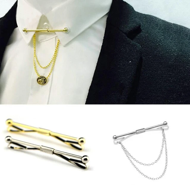 Tie Clips For Men Fashion Luxury Metal Gold Colour Tone Simple Bar Clasp  Necktie Accessories Clasp Tie Pin For Mens Collar Clip - AliExpress