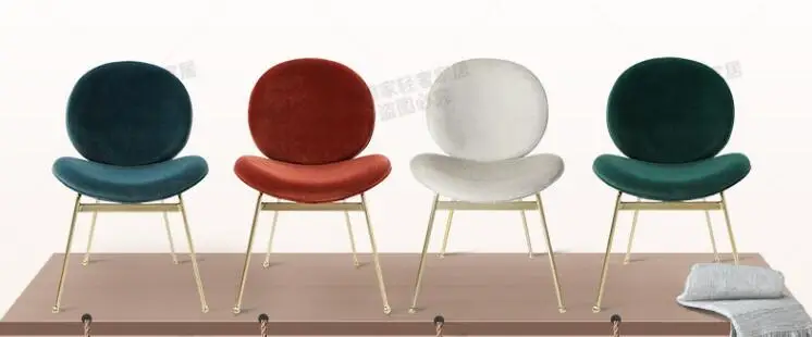 Modern minimalist home lazy dining chair creative fabric dressing table chair makeup chair.
