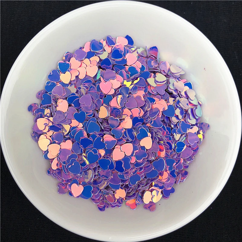 Фиолетовый цвет 1200 шт./упак. 4 мм Сердце блестка для ногтей ПВХ свободные блестками пайетками Свадебные украшения Лизун для детей аксессуары для ручной работы
