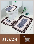 Zeegle пейзаж с 3 шт./компл. коврик для ванной комплект противоскользящие Ванная комната коврики для туалета Rugs фланель Ванная комната коврик