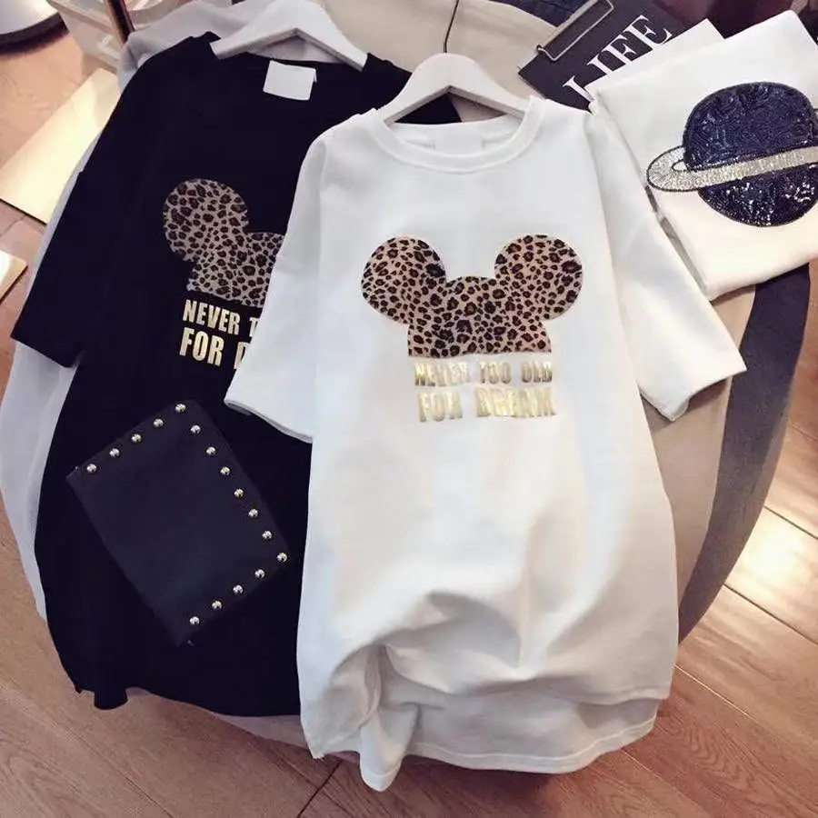 

Zuolunouba Fashion Cotton Long Tees Cat Harajuku New Casual Short Sleeve Women T Shirts White Loose Summer Tops Female