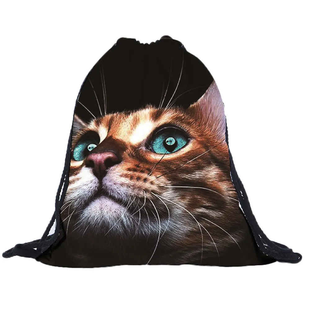 

Woman Drawstring Backpack Unisex Backpacks 3D Printing Bags Drawstring Backpack Horse Pattern Men Women Drawstring Bag Cute