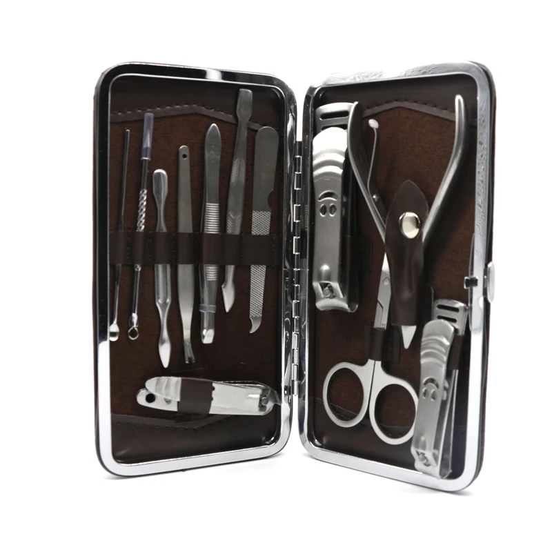  Mythus 100% Stainless Steel Nail Clipper Set Personal Beauty Tools 12 Pcs Manicure Knife Kit For Fi