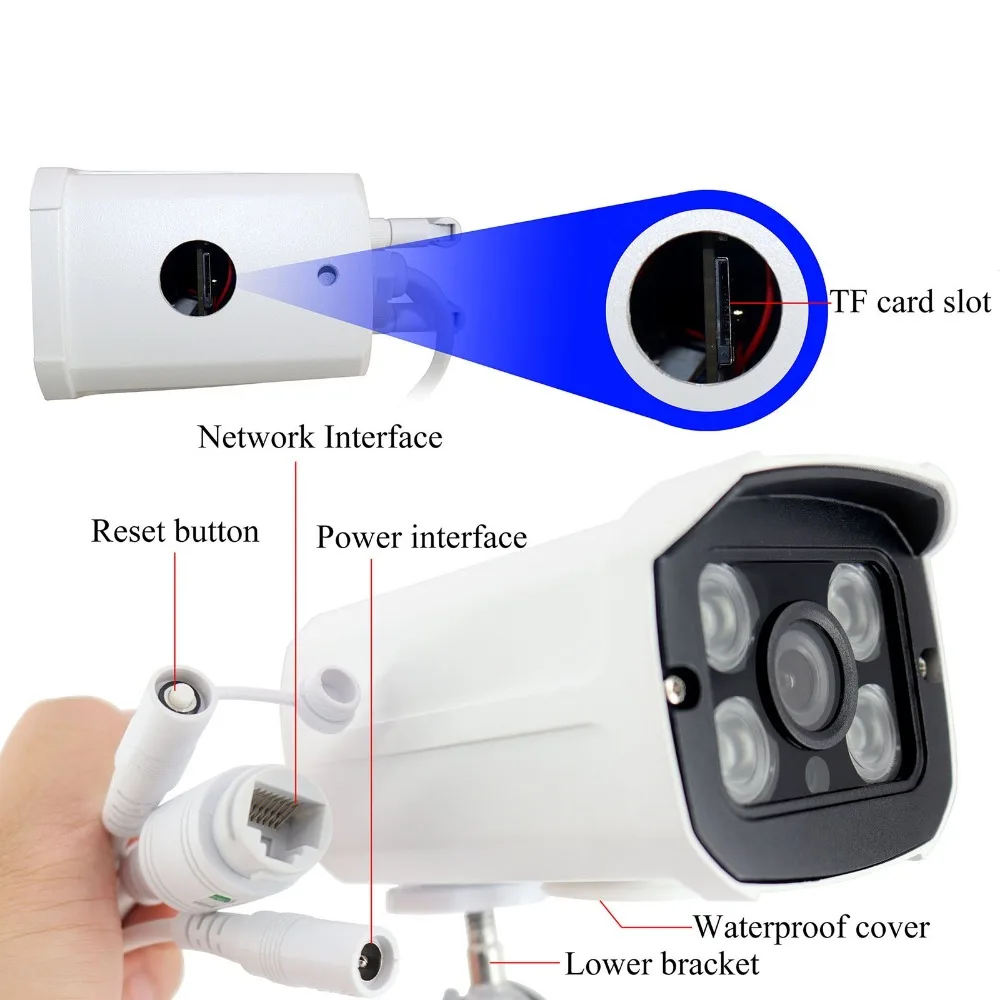 HD Wifi IP камера 2.0MP 1080P наружная Всепогодная инфракрасная ночного видения