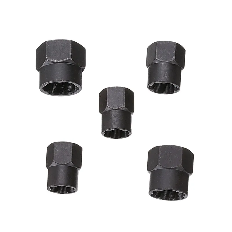 

New 10pcs/Set High Hat Damaged Bolts Nuts Screws Remover Extractor Removal Tools Set Threading Tool Kit Black Nuts