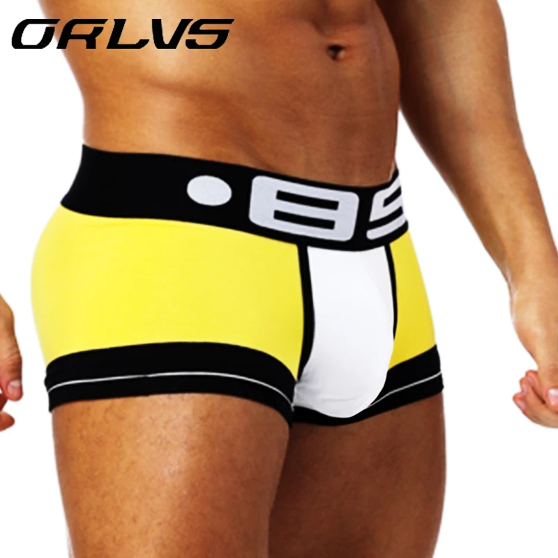 New Arrival ORLVS Brand Underwear Men Boxer Pouch Slip Cotton