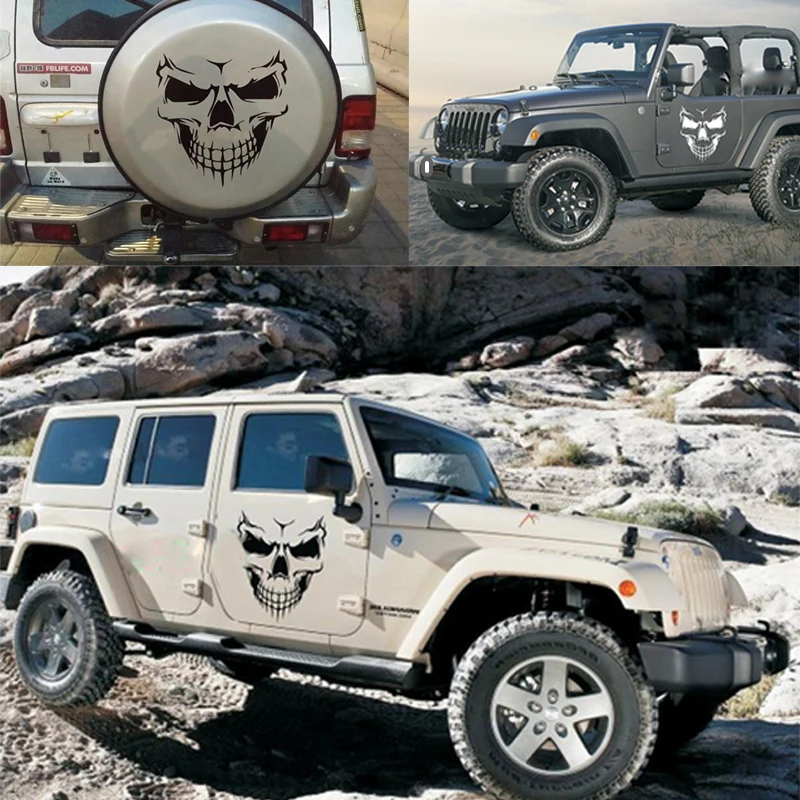 ZDPARTS 1X череп Автомобильная вентиляционная капота дверь окно колесо наклейки для