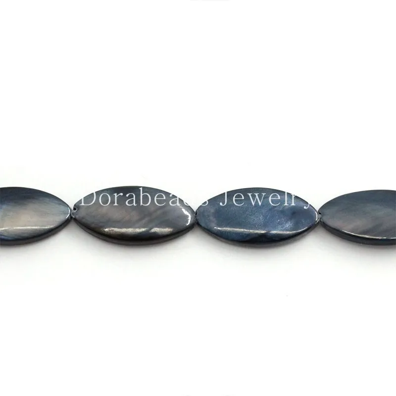 Free Shipping! Shell Loose Beads Oval Dark grey 17x9mm 39cm long Approx 46PCs (B24997) | Украшения и аксессуары