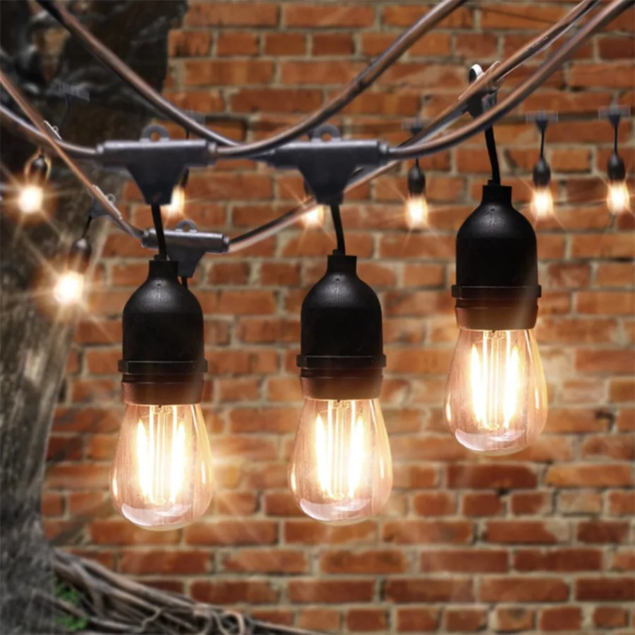 Lâmpadas do Pátio da Classe Festa de Casamento Cordas com 10 10m ao ar Fada Natal Thrisdar Livre Pcs Edison Comercial Gazebo Guirlanda Luz 9 Fada Natal Luz Cordas Com 10 Thrisdar