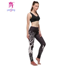 Yomsong New Arrival Leggings Women Push Hip Up Fittness Leggings Casual leggings 3D Life Tree Print Elastic Pants 388-04