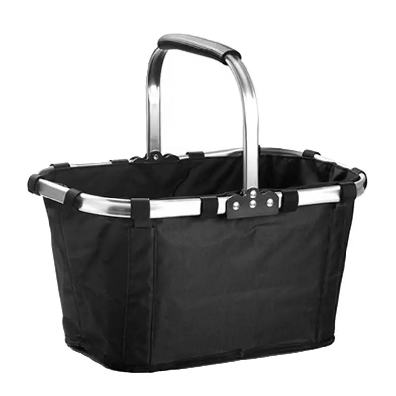 

Foldable Waterproof Shopping Basket Sturdy Large Capacity Camping Picnic Carrying Bag Movable Handle Anti Slip Rubber Pad