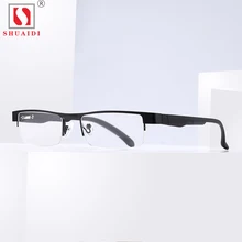 Сплав Половина рамки очки для чтения женщин для мужчин увеличительные защитные очки Смола оптические стёкла анти усталость+ 1 до 4 диоптрий