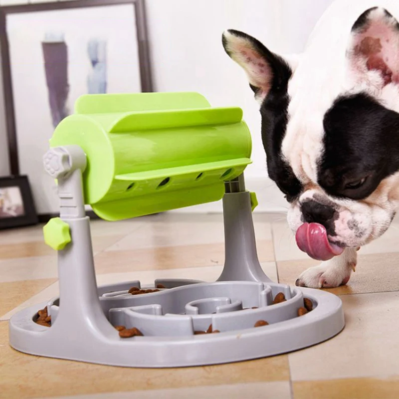 

Automatic Roller Leaking Food Device For Cats Kittens Interactive Funny Dogs Toys Adjustable Slow Feeder