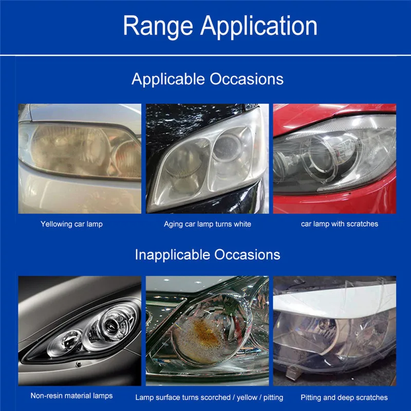 Твердость Авто фара ремонт автомобиля свет Lense царапин полировка ремонт комплект
