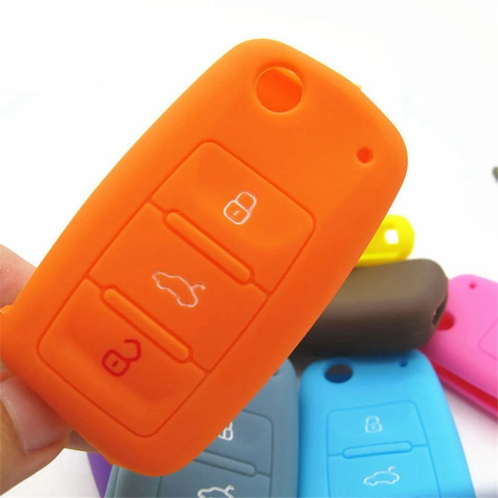 Key Case For Car Protective Case Car Key Bag Cover For Volkswagen Skoda Lavida Golf Polo Passat Silicone For Car Styling