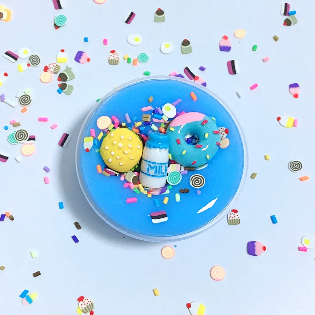 Уникальный DIY Burger Char Milk slime торт ко дню рождения слизь дети облегчение стресс мягкая игрушка Ароматизированная подвеска грязевая игрушка для снятия стресса Детский пластилин