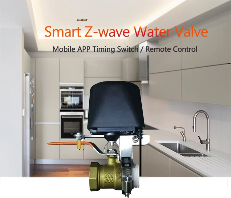 Spetu Z-Wave Water Auto Shutoff Valve Zwave Smart Home Automation Work With Z wave Water Leak Gas Leakage Sensor