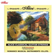 Top Qualità 6 pz/set Alice corde della chitarra classica A106/Eliminare Nylon strings Argento Placcato Lega di Rame Ferita