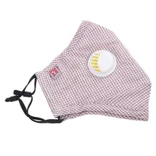 PM2.5 хлопковая маска для губ унисекс плед выпускной воздушный фильтр с активированным углем Пылезащитная маска для полости рта еу