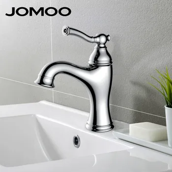 

JOMOO bathroom basin faucet waterfall deck mount lavatory basin mixer chrome single hole elegant desin brass sink faucet