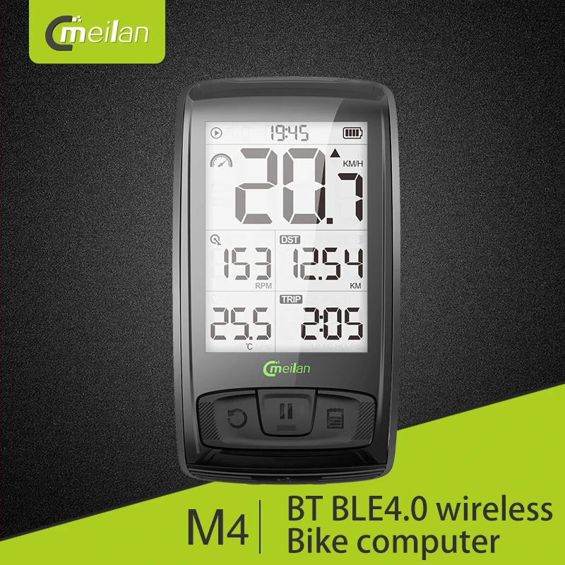 

Wireless Bicycle Computer Bike Speedometer Tachometer Cadence + Speed Sensor Weather SETB with Bluetooth Heart Rate Monitor