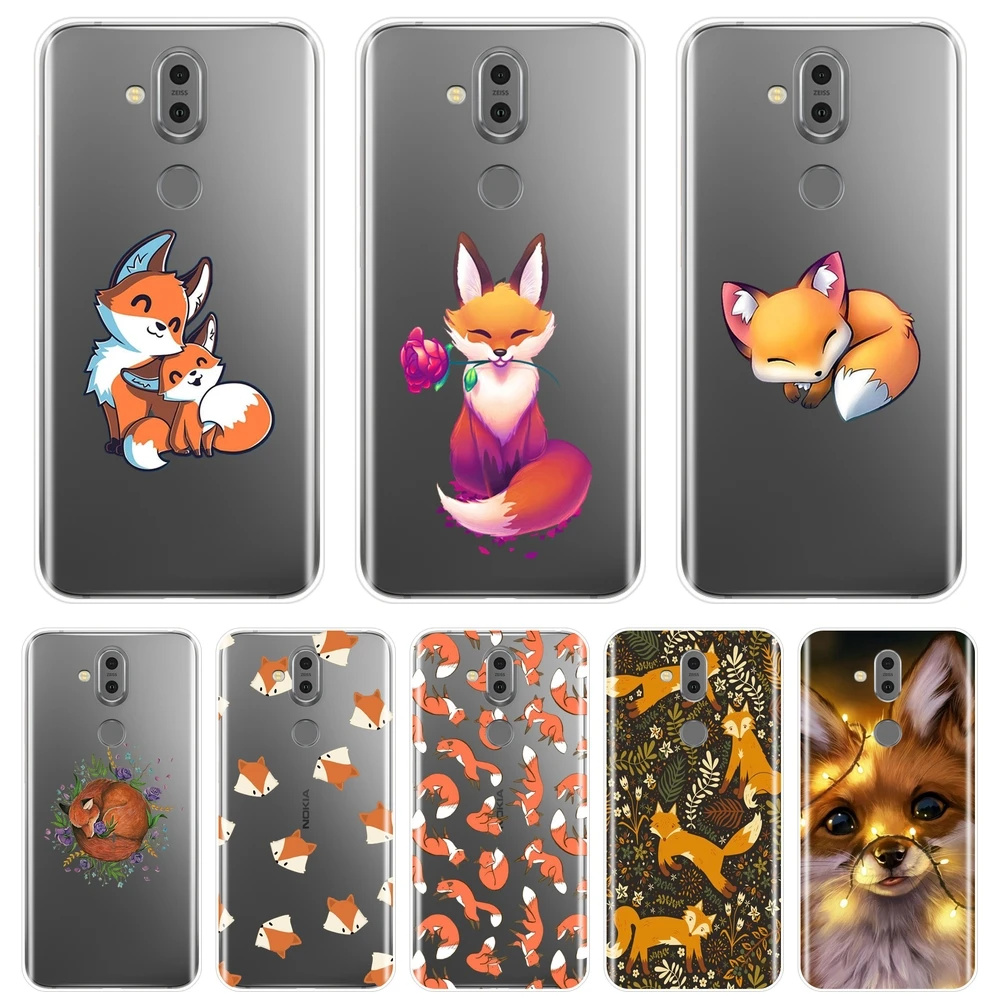 

TPU Phone Case For Nokia 2.1 3.1 5.1 6.1 7.1 Plus Soft Silicone Kawaii Fox Animal Cute Back Cover For Nokia 7.1 6.1 5.1 3.1 2.1