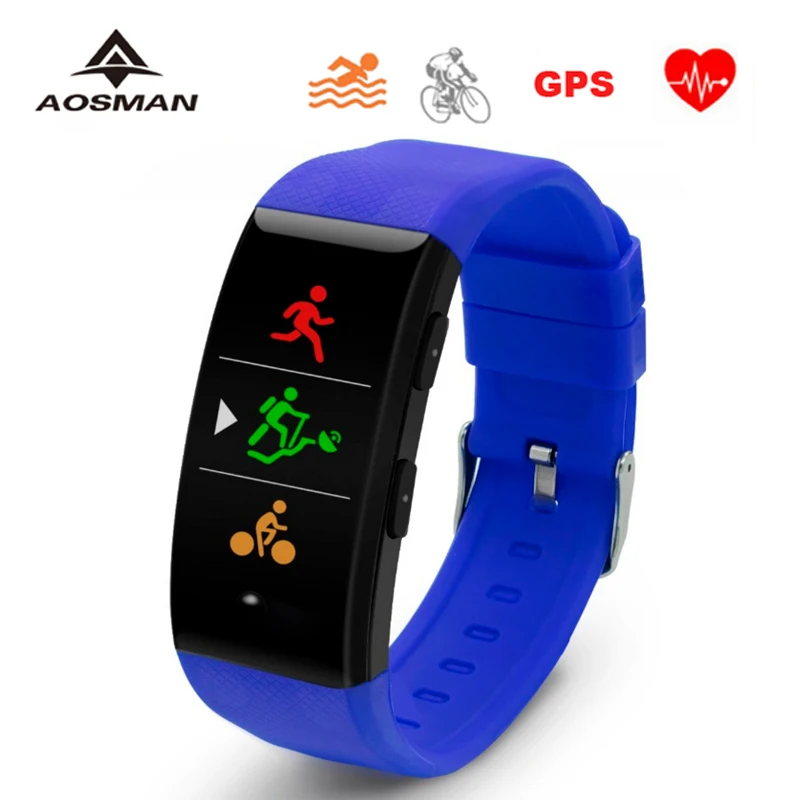 Aosman gps высотомер спортивного плавания часы IP68 Водонепроницаемый Фитнес