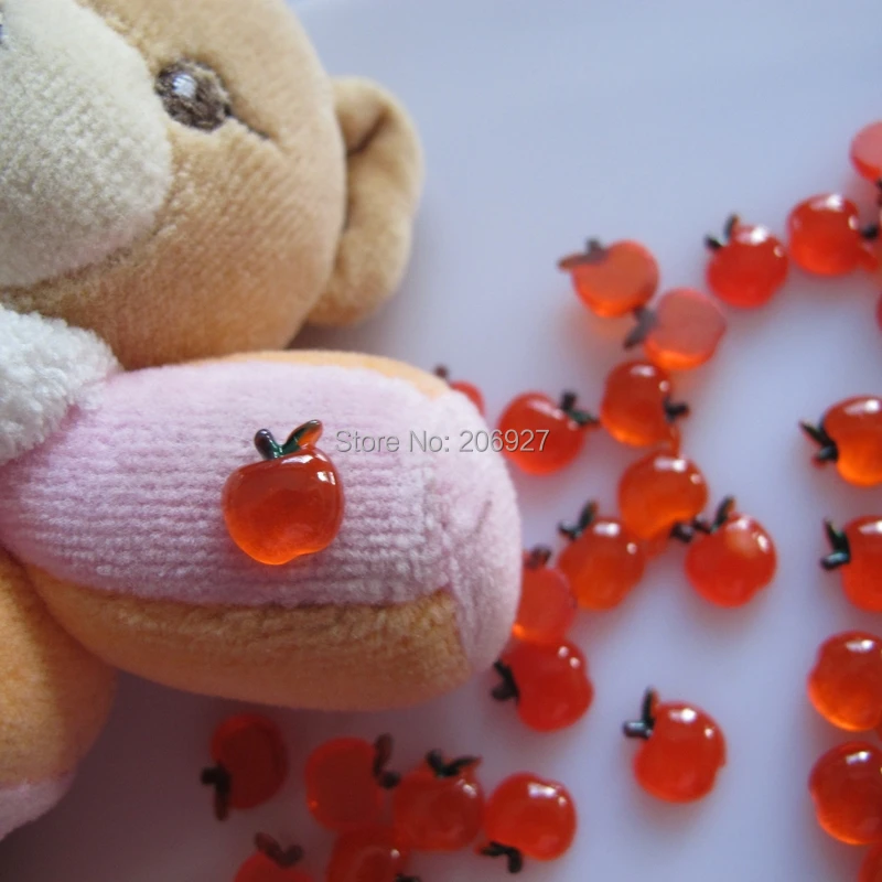 

RC169-1 30pcs Cute Apple Shape Nail Resin Decoration Outlooking