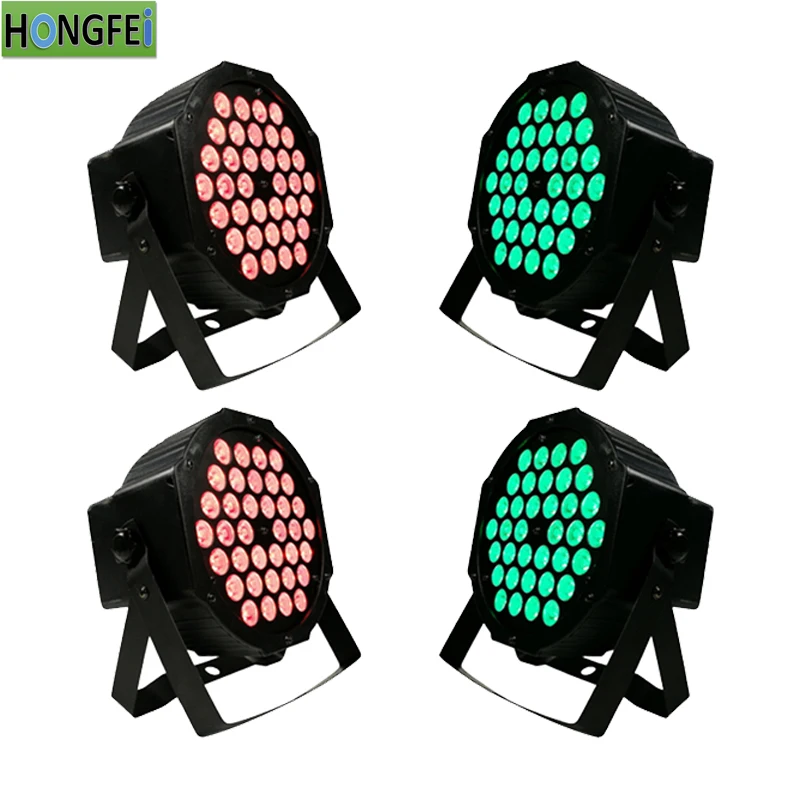 4pcs/36x3w rgb 3in1 led par light par led light flat par dmx professional stage disco lights dj lamp