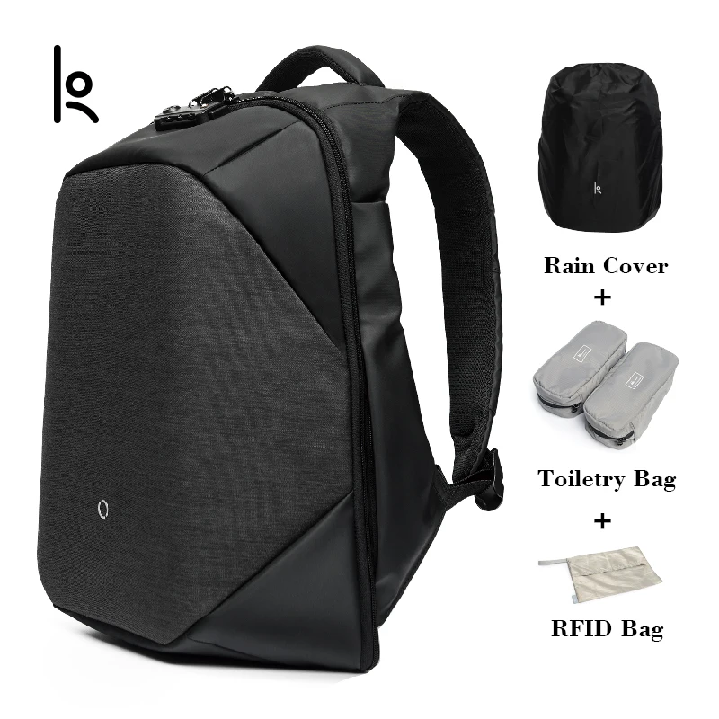 K Click Анти-Вор твердые Рюкзаки научная система хранения сумки Внешний usb зарядка Рюкзак для ноутбука для мужчин и женщин