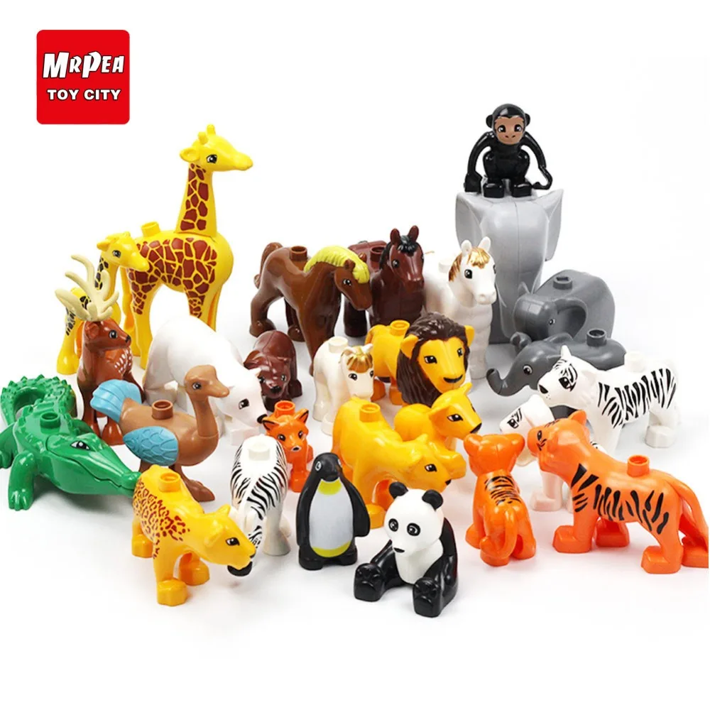 

Animal Model Series Building Blocks Big Large particles Bricks accessory Toys for childrens compatible legoing Duploed tiger