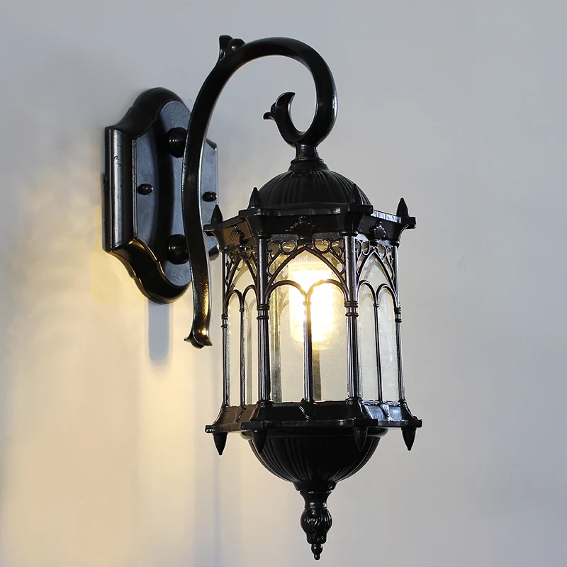 Europe Outdoor Rain-proof Wall Sconce Villa Garden Lighting Fixtures Retro Decoration Lamp LED Wall Lamp