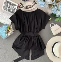 Women-s-summer-short-sleeve-thin-chiffon-shirt-female-high-waist-belt-pullover-Shirt-Blouse-TB158.jpg