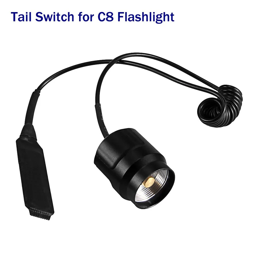 

Remote Control Pressure Switch for C8 Flashlight Tailcap Tactical Switch for C8 LED Flashligth Torch Tail Switch