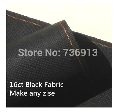 Черный 16CT магазин скидок из плотной ткани 50X50 см Ткань из перекрестной стежки отличный выбор