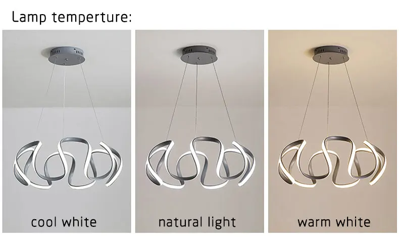 Домашние светильники, современные светодиодные подвесные светильники для столовой, кухни, гостиной, потолочные светильники, подвесные лампы серого цвета