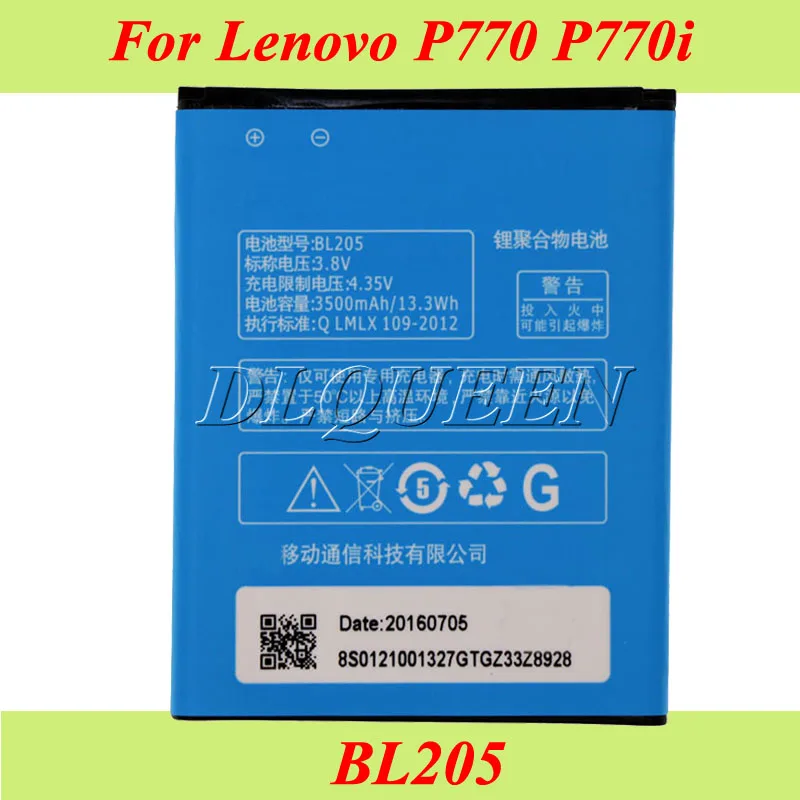 10 шт./лот 3500 мА/ч, BL205 для Lenovo P770 P770iBattery мА/ч. Аккумулятор Bateria Batterij Аккумулятор AKKU