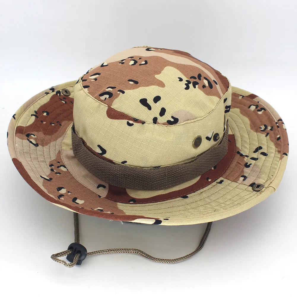 Новая шляпа-ведро, кепка, военная, уличная, унисекс, для рыбалки, охоты, с широкими полями, Camo Boonie, сетчатая, солнцезащитная, УФ-защита, ушанка для ушей