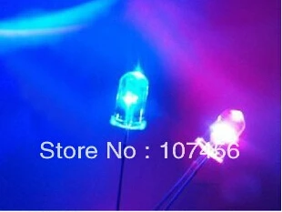 200 Pz/Lotto 5Mm Lampeggiante Rosso/Blu Flash Led (10000Mcd)5Mm Lampeggiante Rosso/Blu Led 5Mm Round Water Clear Led