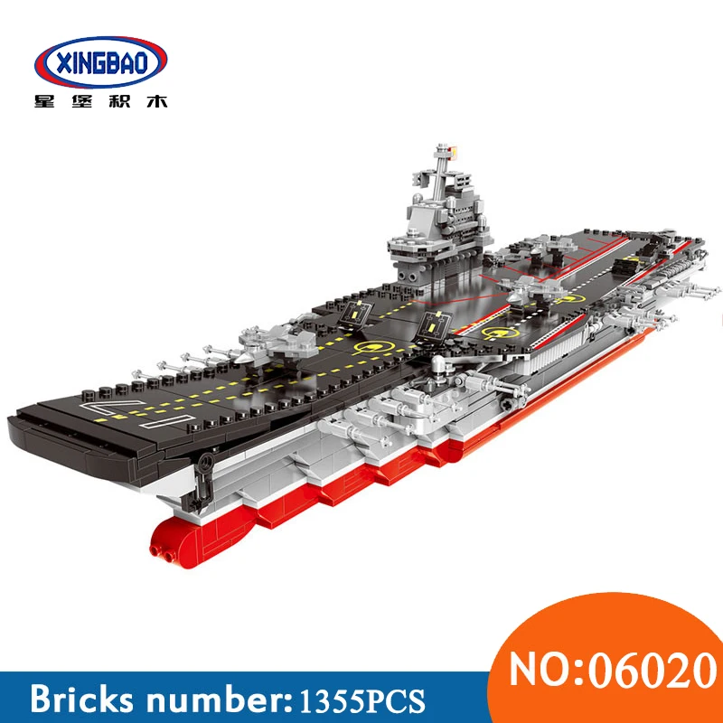 XINGBAO 06020 Новинка 1355 шт. Военная серия самолет корабль Набор строительных блоков