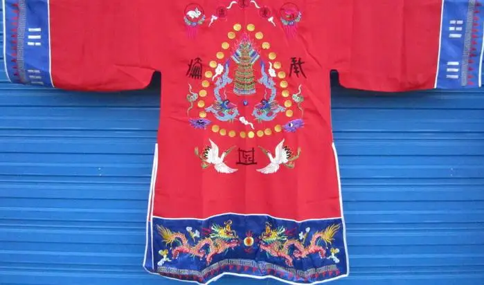 Унисекс Taoism cassockEmbroidered cranegarments одежда костюмы Единоборства Taoist форма для Тай Чи robegawn красный высокое качество