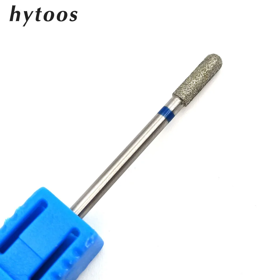 

HYTOOS Cylindrical Diamond Nail Drill Bit 3/32" Rotary Burr Manicure Cutters Drill Accessories Nail Mill Tools-C0310D