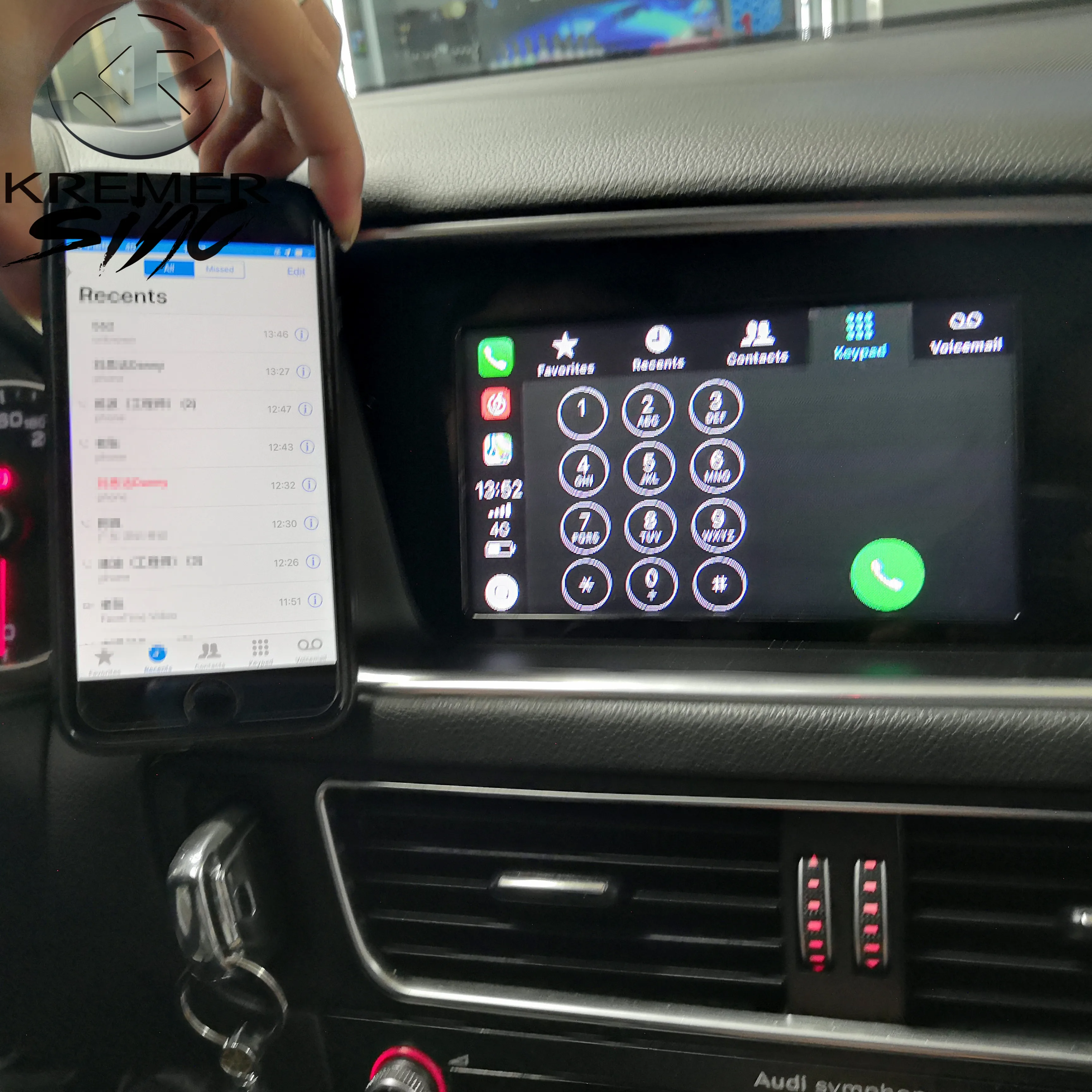 Бесплатная доставка послепродажный OEM беспроводной смарт бокс Apple Carplay для Audi A1 A3
